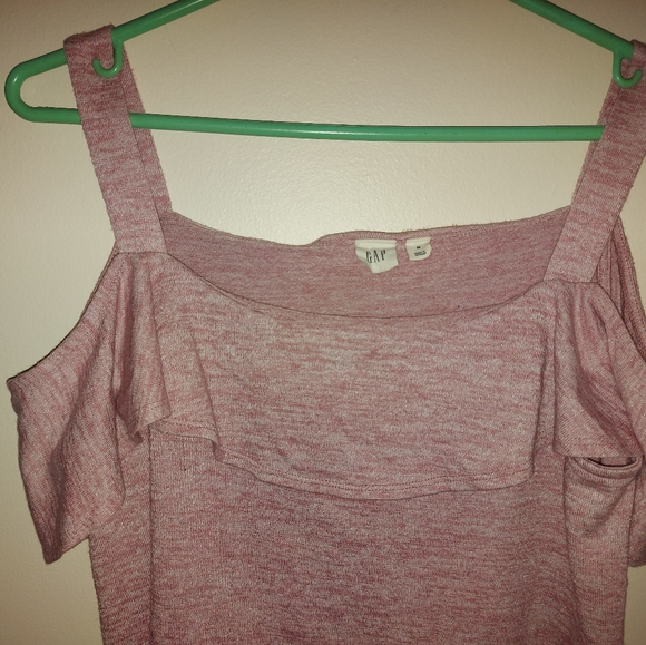 Gap Pink Cold Shoulder Top - Picture 2 of 5